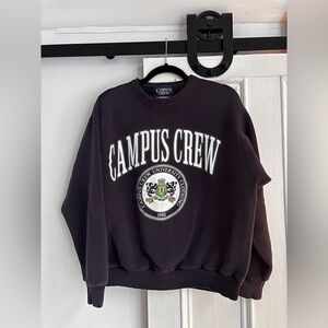 Vintage Campus Crew Women's Navy Crewneck
